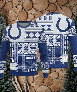 Indianapolis Colts Christmas Snowflakes Pattern New Style Knitted Sweater