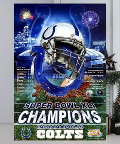 Indianapolis Colts Glory Super Bowl Xli Champions Poster