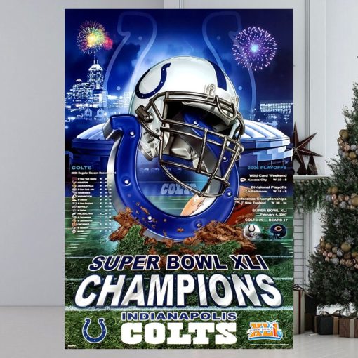 Indianapolis Colts Glory Super Bowl Xli Champions Poster