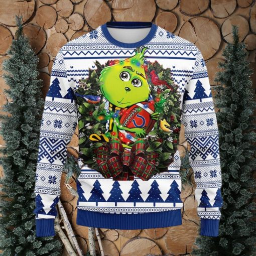 Indianapolis Colts Grinch Hug Christmas Ugly Sweater