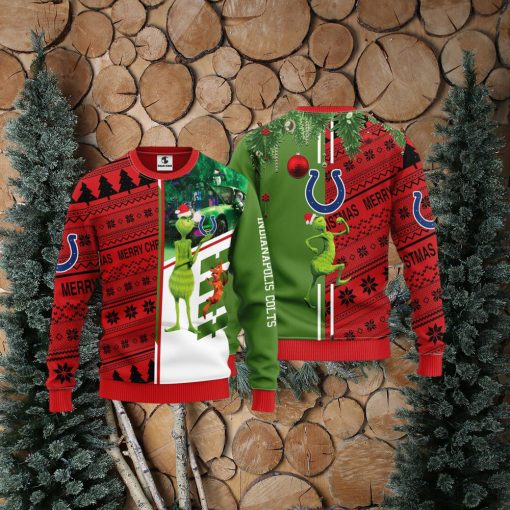 Indianapolis Colts Grinch & Scooby Doo Christmas Ugly Sweater