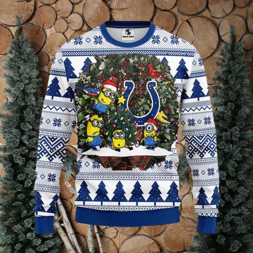 Indianapolis Colts Minion Christmas Ugly Sweater