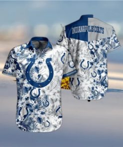 Indianapolis Colts NFL Beach Shirt Graphic Floral Pattern Print This Summer Hawaiian Shirt