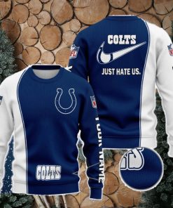 Indianapolis Colts NFL Just Hate Us Personalized For Fans Sweater New