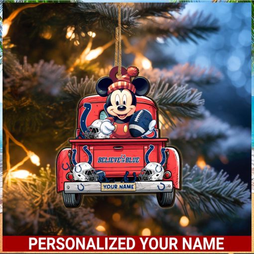 Indianapolis Colts NFL Mickey Ornament Personalized Your Name SP12102344ID05