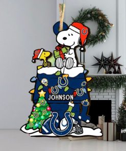 Indianapolis Colts NFL Snoopy Ornament Personalized Christmas 2023 Holidays