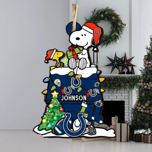 Indianapolis Colts NFL Snoopy Ornament Personalized Christmas 2023 Holidays