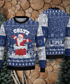 Indianapolis Colts Santa Ugly Christmas Sweater 3D Gift For Fans