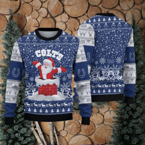 Indianapolis Colts Santa Ugly Christmas Sweater 3D Gift For Fans