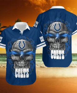 Indianapolis Colts Skull 3D Hawaiian Shirt Summer Collection