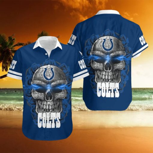 Indianapolis Colts Skull 3D Hawaiian Shirt Summer Collection