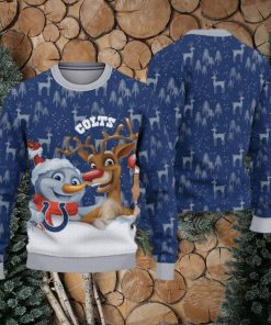 Indianapolis Colts Dabbing Santa Ugly Christmas Sweater 3D Gift