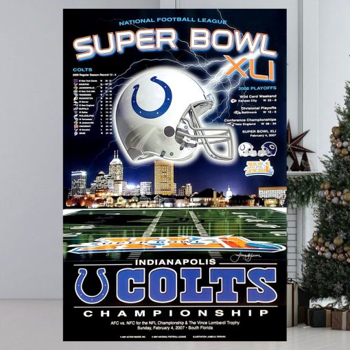 Indianapolis Colts Super Season Xli Afc Championship Poster