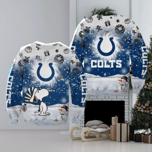 Indianapolis Colts Xmas Snoopy Ugly Sweater For Fans New Gift Holidays Christmas