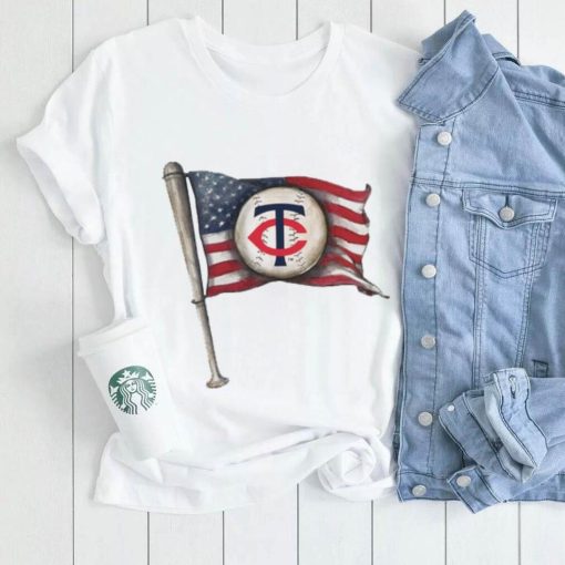 Infant Minnesota Twins Tiny Baseball Flag Raglan T Shirt