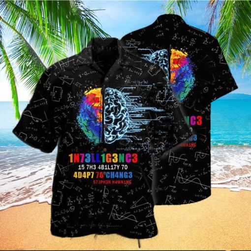 Intelligence Funny Black Style Hawaiian Shirt Summer Beach Gift