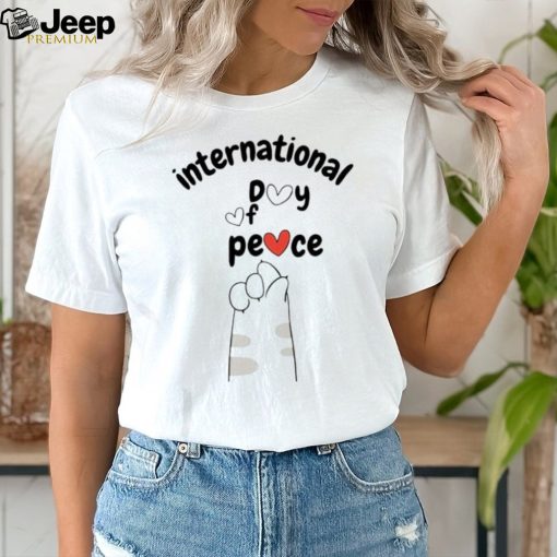 International day of peace peace sign cat shirt