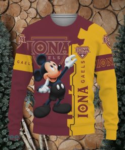 Iona Gaels Mickey Mouse Champions Football Knitted Xmas Sweater AOP