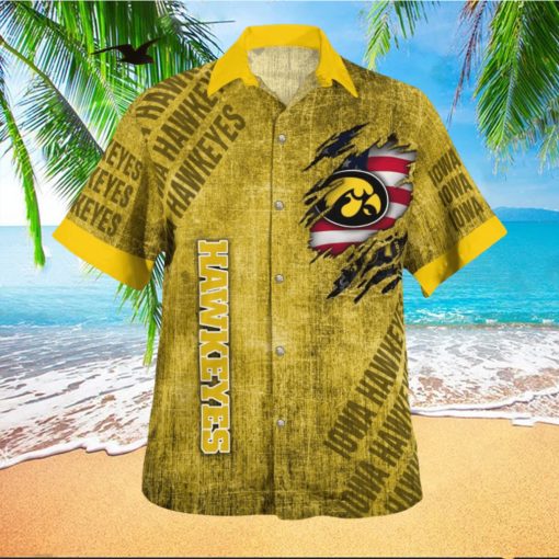 Iowa Hawkeyes American Flag Cruise 3D Hawaiian Shirt Best For Fans Beach Gift For Men And Women