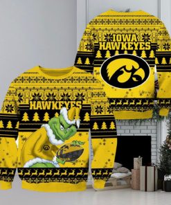 Iowa Hawkeyes Grinch Christmas Ugly Sweater NCAA Funny Gift For Men And Women