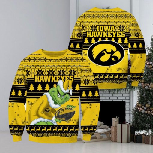 Iowa Hawkeyes Grinch Christmas Ugly Sweater NCAA Funny Gift For Men And Women