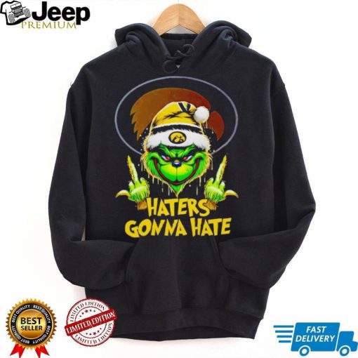 Iowa Hawkeyes Grinch middle finger haters gonna hate shirt