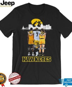 Iowa Hawkeyes Spencer Petras Caitlin Clark signatures shirt