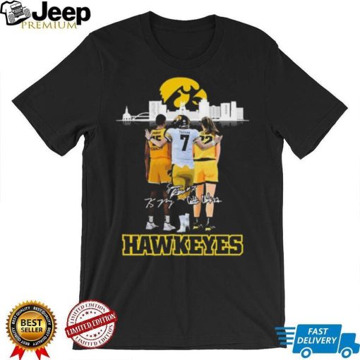 Iowa Hawkeyes Spencer Petras Caitlin Clark signatures shirt