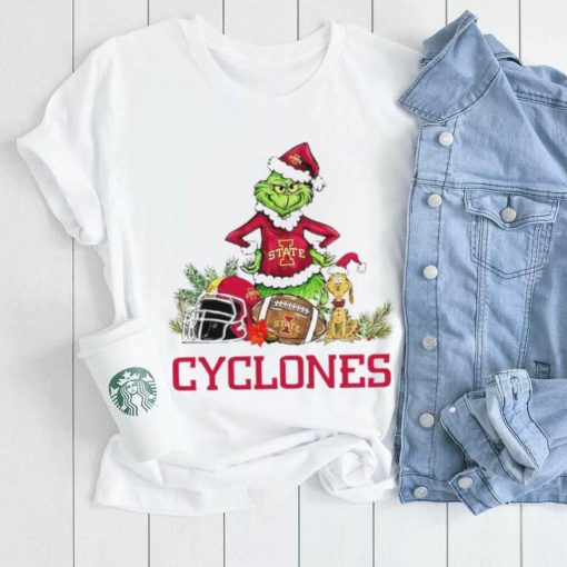 Iowa State Cyclones Grinch and Max dog funny Christmas shirt