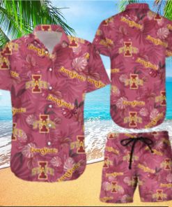 Iowa State Cyclones Hawaiian Shorts and Shirt Summer Beach Shirt Full Over Print