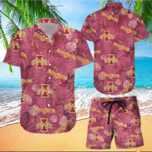 Iowa State Cyclones Hawaiian Shorts and Shirt Summer Beach Shirt Full Over Print