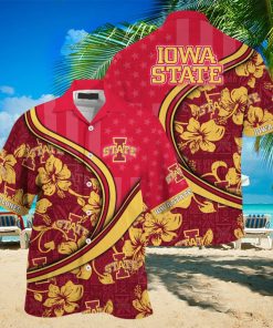 Iowa State Cyclones NCAA Us Flag Hawaiian Shirt Custom Summer Aloha Shirt