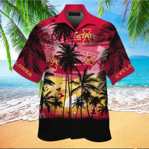 Iowa State Cyclones Short Sleeve Tropical Aloha Hawaiian Shirt