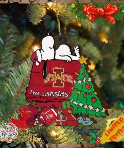 Iowa State Cyclones Snoopy Christmas NCAA Ornament Custom Name