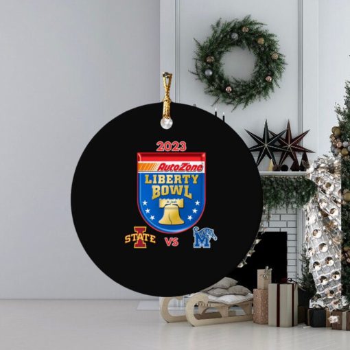 Iowa State Cyclones vs Memphis Tigers 2023 Autozone Liberty Bowl Ornament