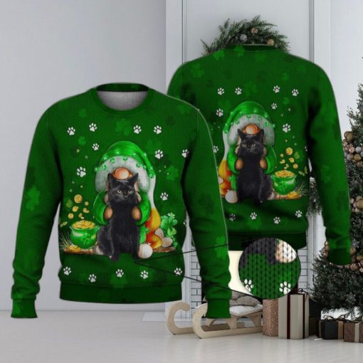 Irish And Meow Green 3D Full Print Ugly Sweater Christmas Gift Sweater