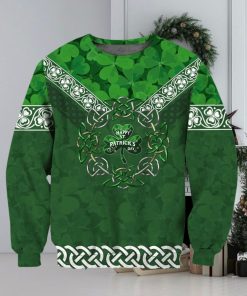 Irish Shamrock Ugly Christmas Wool Knitted Sweater