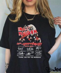 Iron Maiden 48th Anniversary 1975 2023 Thank You for the memories signatures shirt