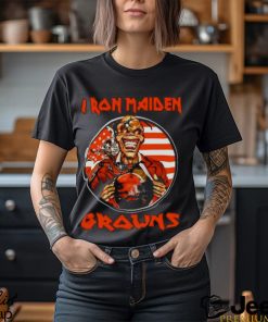 Iron Maiden Cleveland Browns USA Flag Shirt