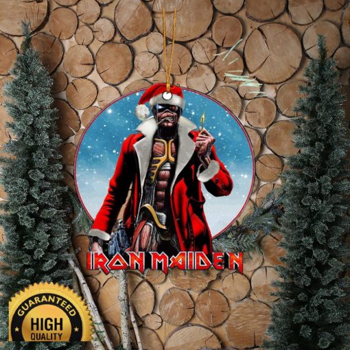 Iron Maiden Santa Eddie 2023 Xmas Gift For Fan Christmas Decorations Ornament