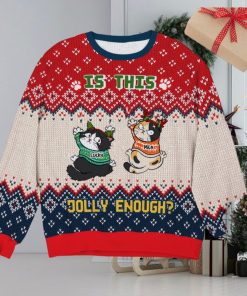 Is This Jolly Enough Angry Cats Knitted Ugly Sweater Gifts For Cat Lover