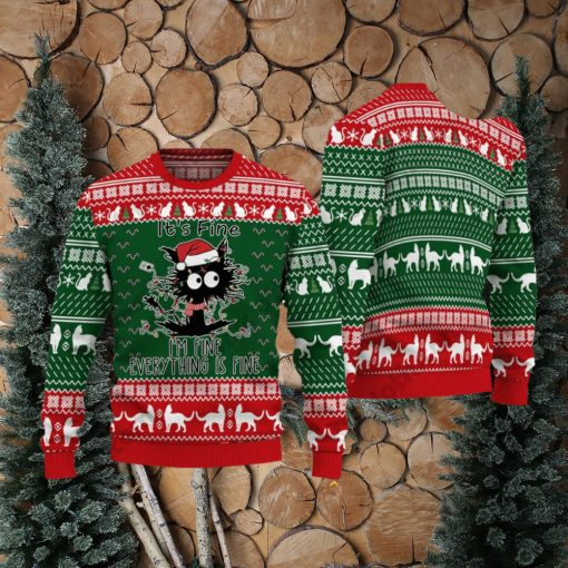 It is Fine I am Fine Everything Is Fine Christmas Ugly Sweater