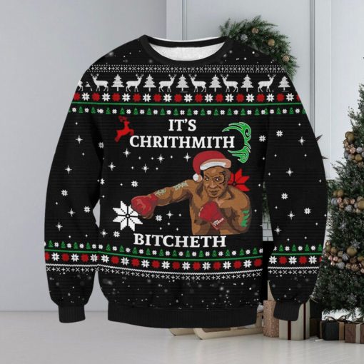 It’s Chrithmith Bitcheth Mike Tyson 3D Printed Ugly Christmas Sweater