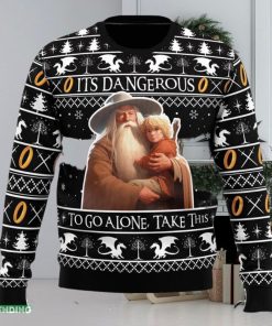 It’s Dangerous to go Alone Lord of the Rings Ugly Christmas Sweater Funny Gift Ideas Christmas