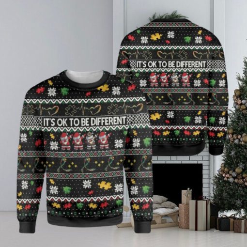 Its Ok To Be Different Autism Ugly Sweater For Christmas