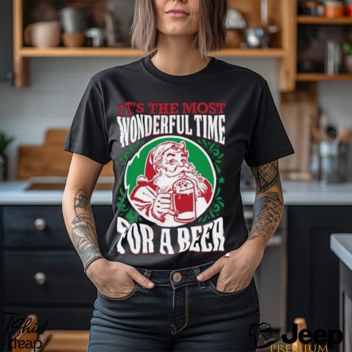 It’s The Most Wonderful Time For Beer Xmas T Shirt, Christmas Shirts Mens