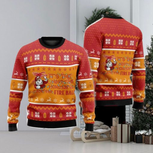 It’s Time For Fireball Whiskey 3D Ugly Christmas Sweater Men And Women Christmas Gift