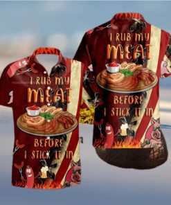 BBQ Men Smoke Dad Hawaiian Aloha Shirt