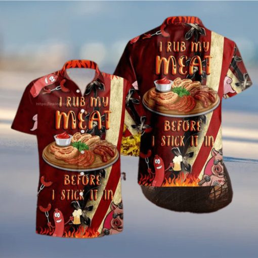 BBQ Men Smoke Dad Hawaiian Aloha Shirt