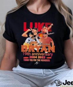 Luke Bryan 19th anniversary 2004 2023 thank you for the memories signature shirt